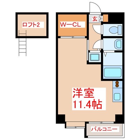 カナン中央町　Ｂ館の物件間取画像